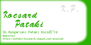 kocsard pataki business card